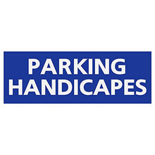 Panneau Rigide Handicapé - Personne à mobilité réduite Parking handicapés Format rectangulaire 18x6cm épaisseur 3mm