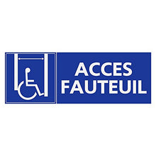 Panneau Rigide Handicapé - Personne à mobilité réduite Ascenseur accès Fauteuil Format rectangulaire 10x30cm épaisseur 3