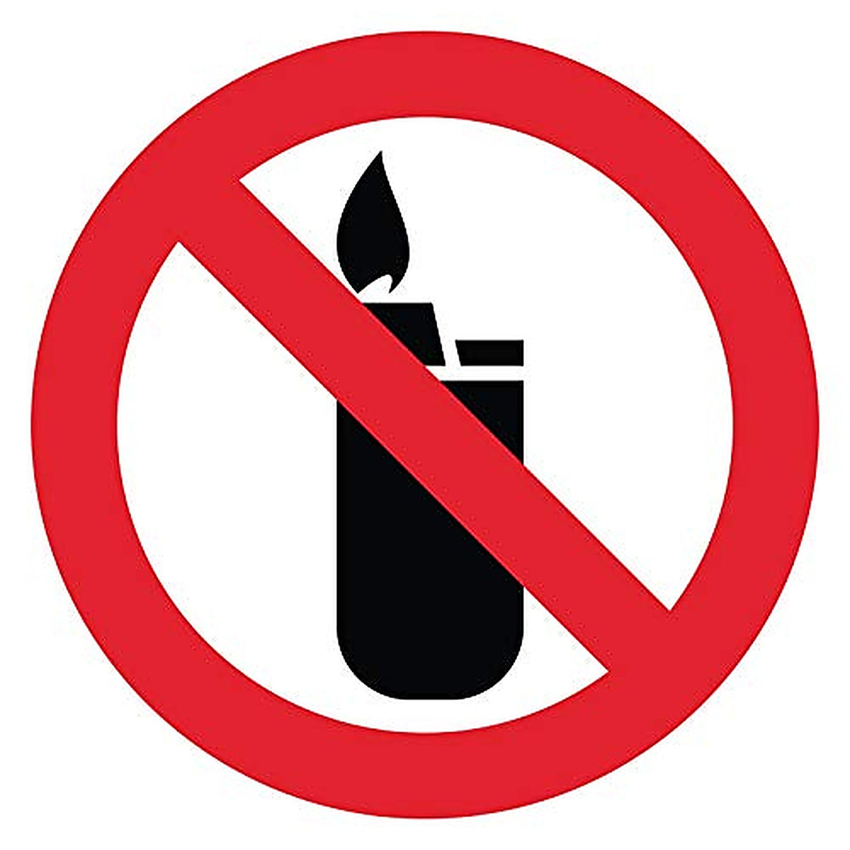 Panneau Rigide Interdit d’enflammer Diamètre 20x20cm épaisseur 3mm