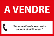 Panneau A VENDRE ROUGE 600 x 400 mm