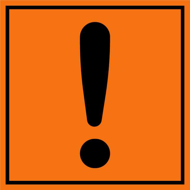 Autocollant Stickers Diamètre 25x25cm Danger Attention