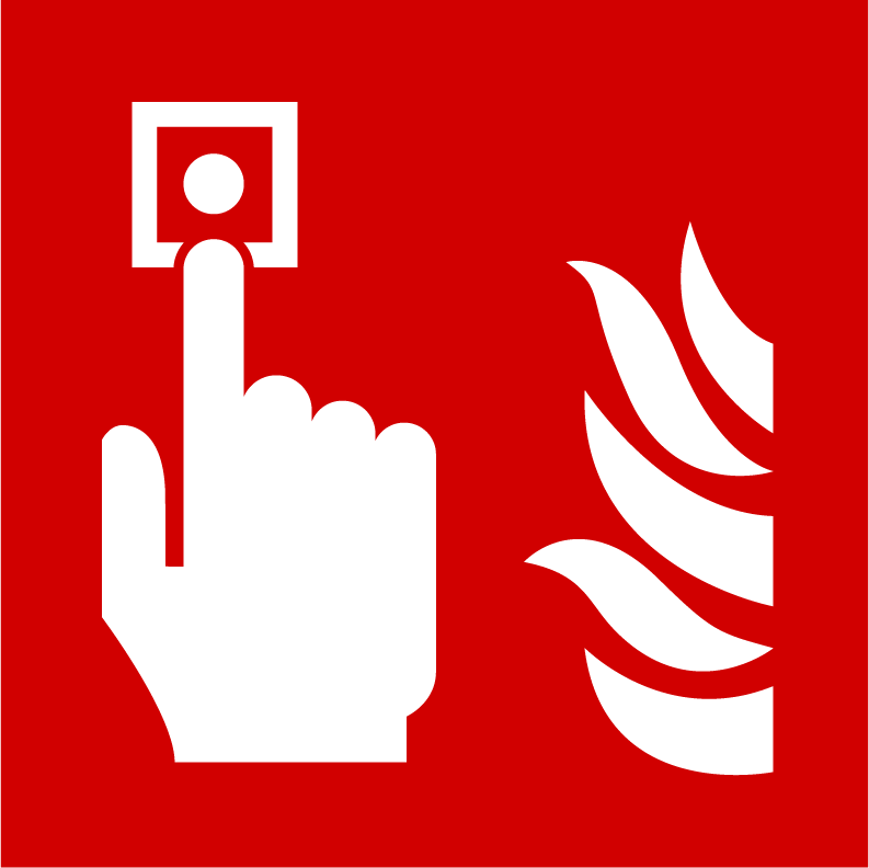 Panneau PVC 3mm 20x20cm Point d’Alarme Incendie