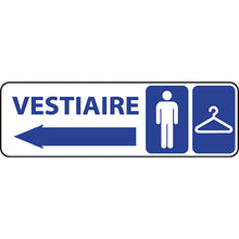 Panneau PVC 3mm 30x10cm Vestiaire Homme à gauche
