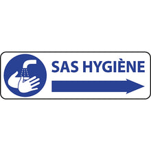 Panneau PVC 3mm 30x10cm SAS Hygiène à droite