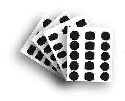 Etiquettes bocaux, autocollantes Réutilisables Effaçable pour épices, pot de confirure, rangement Cuisine 60 pcs