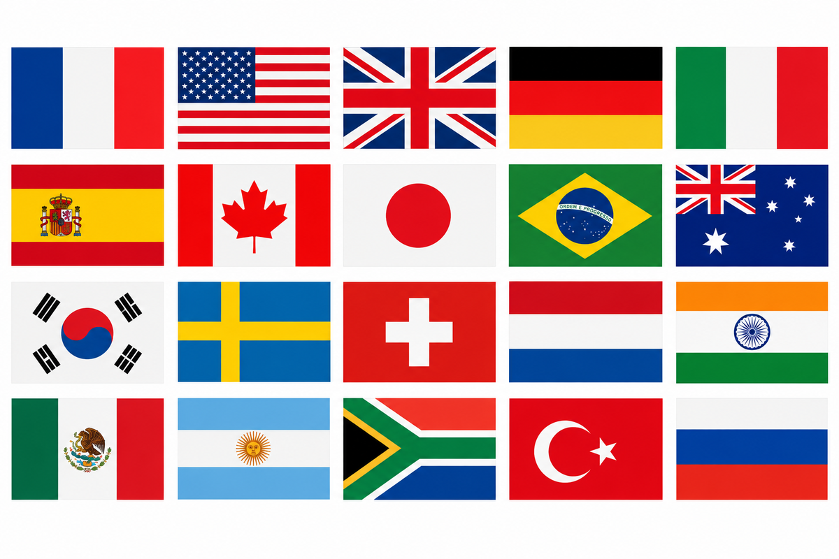 Stickers drapeaux du monde