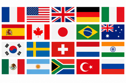 Stickers drapeaux du monde