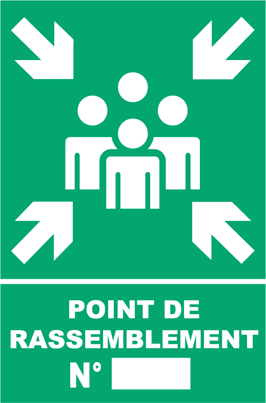 Autocollant Stickers Diamètre 16x12cm  Point de rassemblement