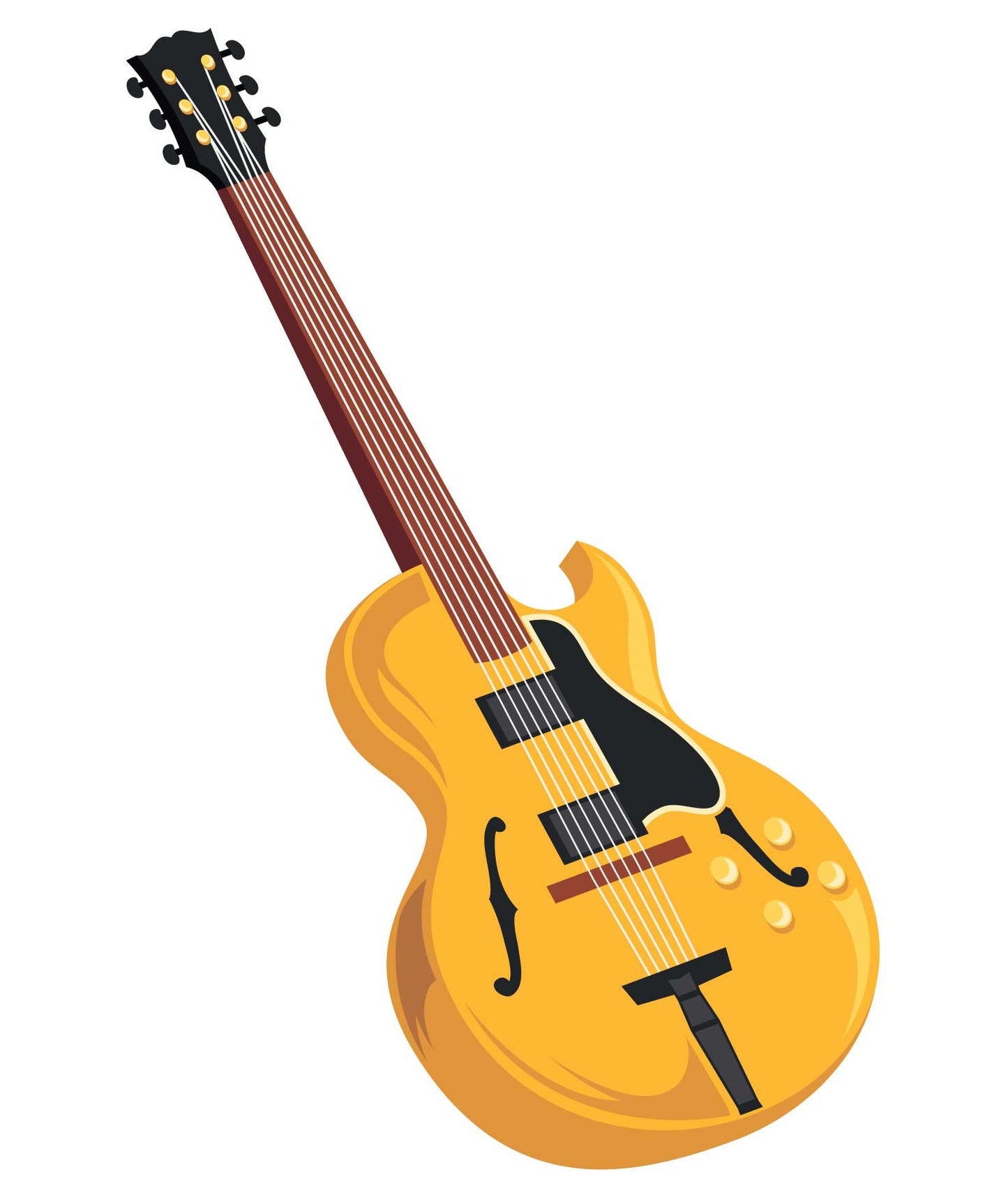 Autocollant Guitare Vintage – Habillage PC Portable - Format 60x40mm