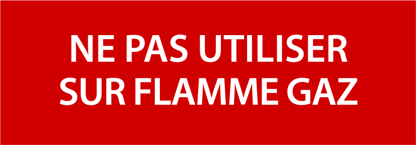 Panneau PVC 3mm 18x6cm Ne Pas Utiliser Sur Flamme Gaz