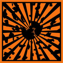 Panneau PVC 3mm 25x25cm Danger d’explosion orange