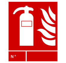 Panneau PVC 3mm 25x40cm Extincteur Incendie à Matriculer
