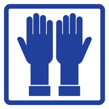 Panneau PVC 3mm 25x25cm Port des Gants Obligatoire bleu