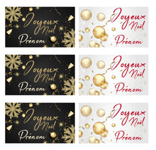 Noël Etiquettes cadeaux - Chic et dorure -  Lot de 6 à personnaliser