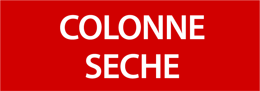 Panneau PVC 3mm 18x6cm Colonne Sèche rouge