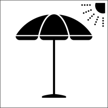 Panneau PVC 3mm 25x25cm Parasol