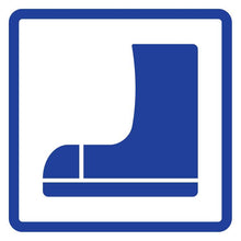 Panneau PVC 3mm 25x25cm Port des Bottes de Sécurité Obligatoire bleu