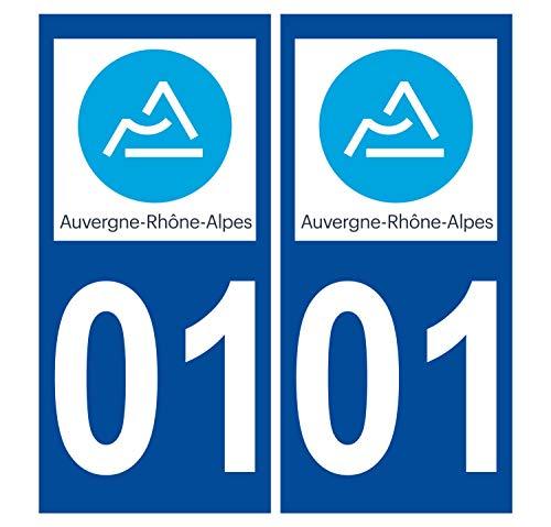 4 Stickers plaque immatriculation Auto
