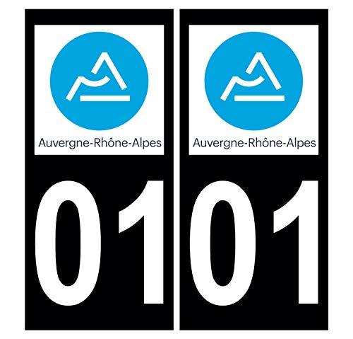 4 Stickers plaque immatriculation Auto