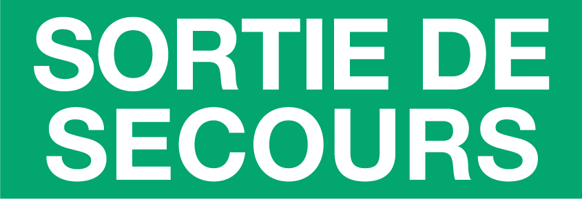 Autocollant Stickers Diamètre 15x20cm  Sortie de secours