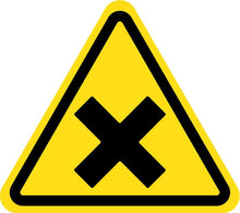 Panneau PVC 3mm 30x10cm Danger Irritant/Nocif triangle jaune