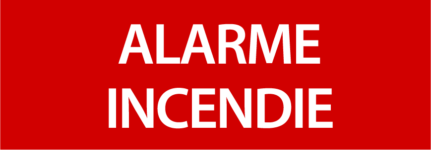 Panneau PVC 3mm 24x8cm Alarme Incendie