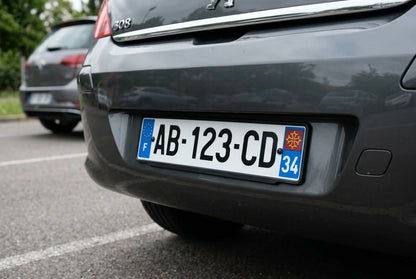 4 Stickers plaque immatriculation Auto
