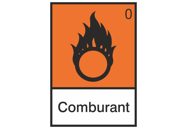 Autocollant Comburant - Signalétique Produits Dangereux