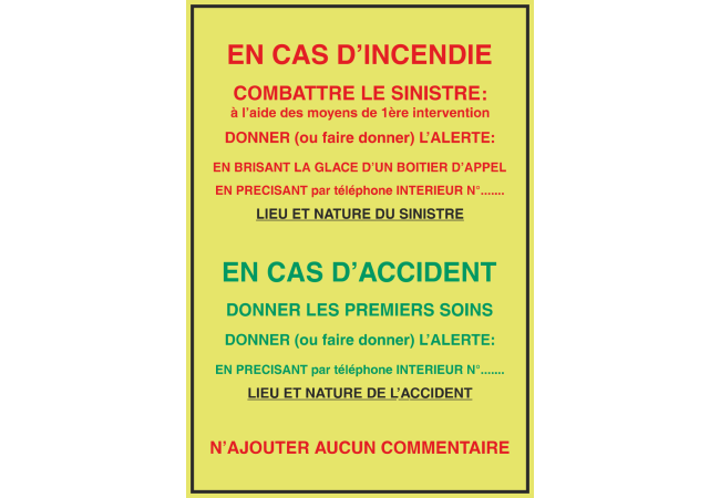 Autocollant consigne de sécurité – Signalisation professionnelle
