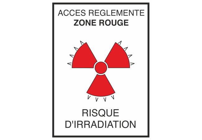 Autocollant Danger Irradiation - Norme ISO 7010
