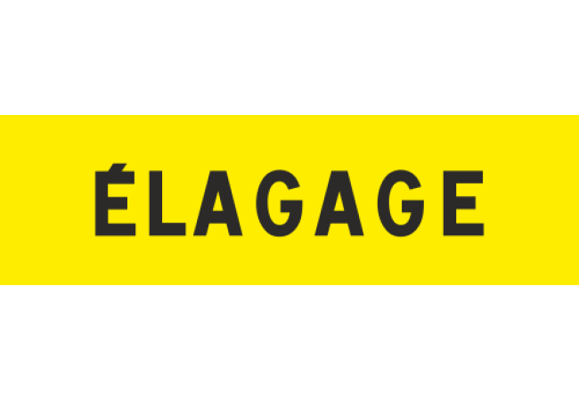 Autocollant d'avertissement élagage - Signalisation professionnelle