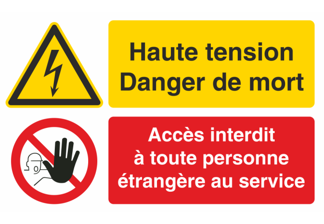 Autocollant Haute Tension - Danger De Mort