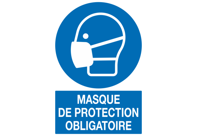 Autocollant Port du Masque Obligatoire - ISO 7010 M002