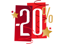 Autocollant Promotion -20% Fêtes et Soldes