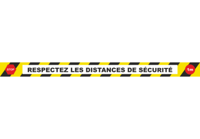 Bande de marquage distances de sécurité - COVID-19