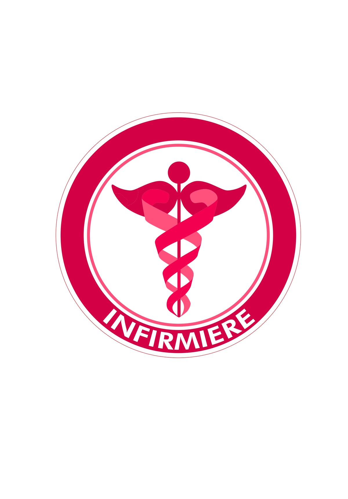 Stickers caducée infirmière