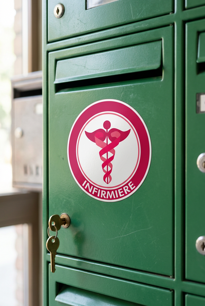 Stickers caducée infirmière