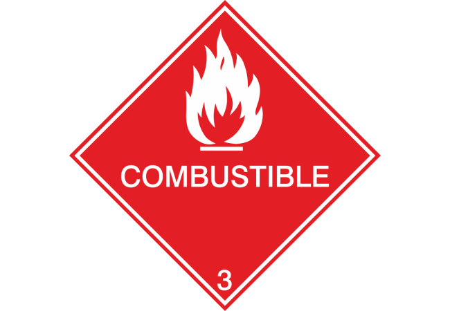 Étiquette Transport Maritime Matière Inflammable