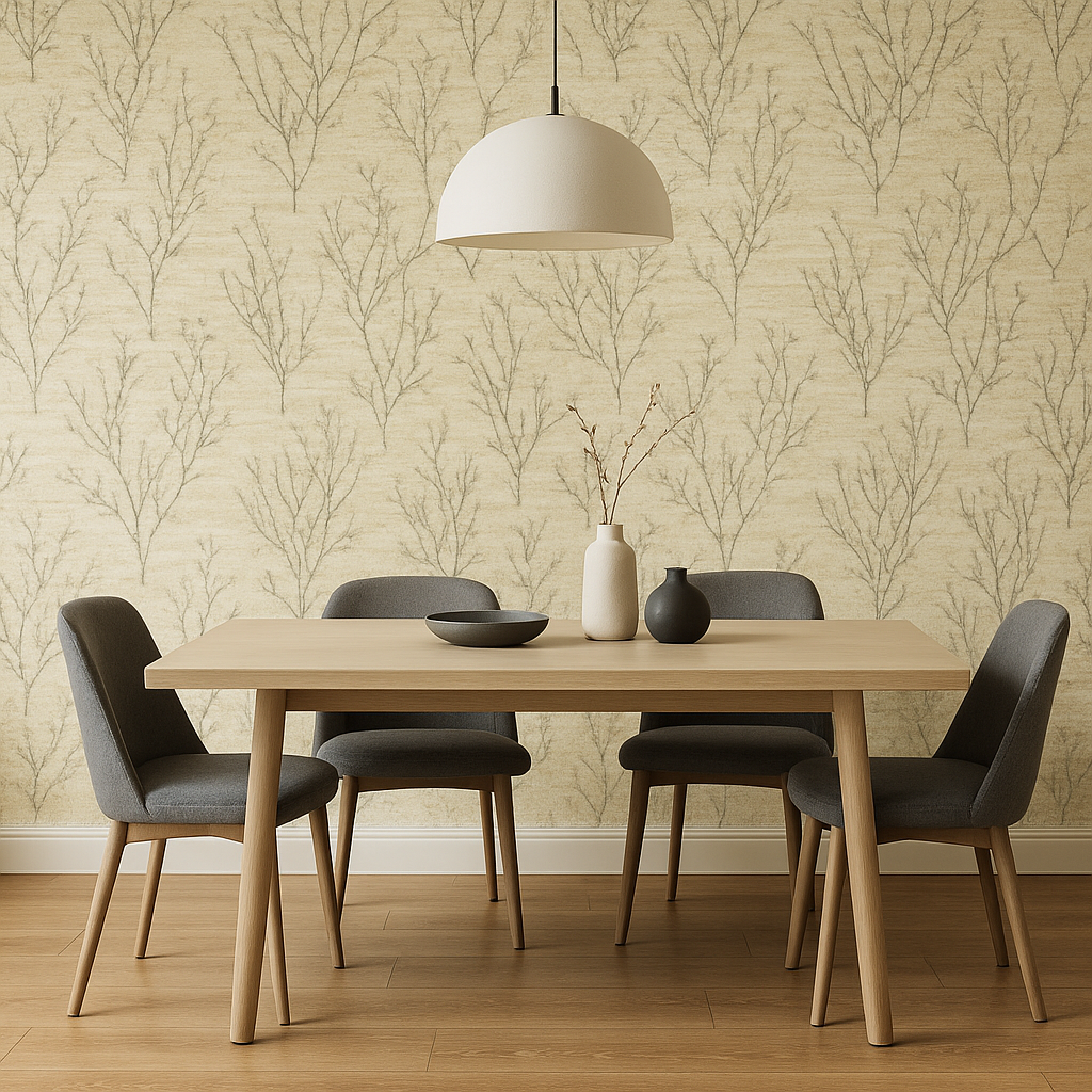 Papier Peint Épis d'Herbe Beige