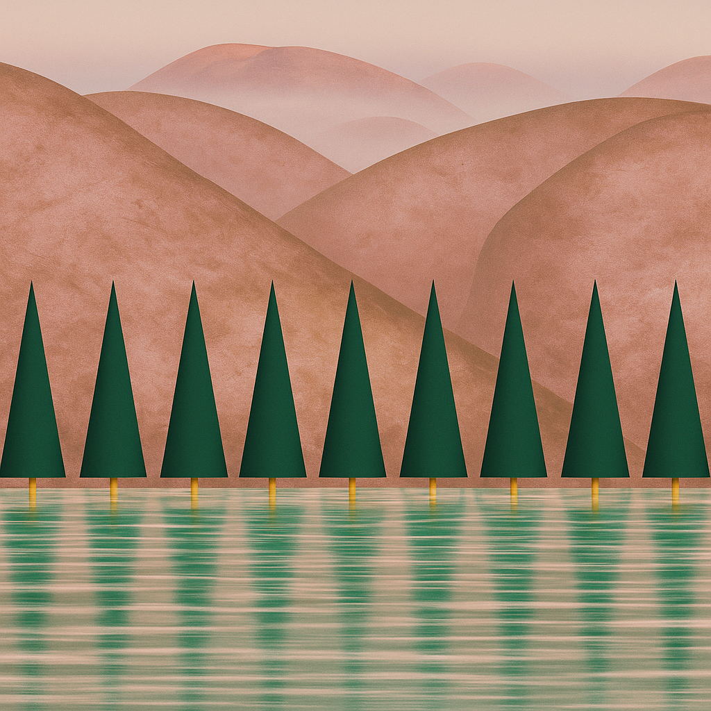 Papier Peint Paysage de Montagne de la Baie