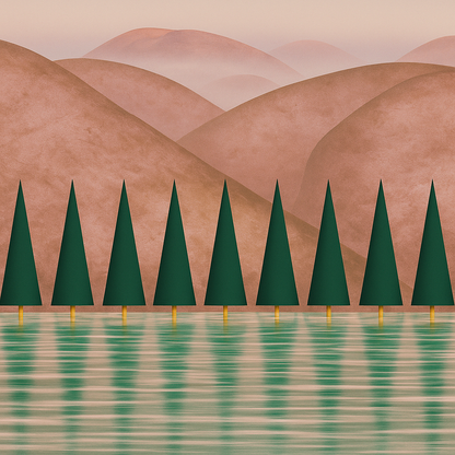 Papier Peint Paysage de Montagne de la Baie
