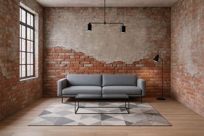 Papier peint effet béton et brique style loft new-yorkais