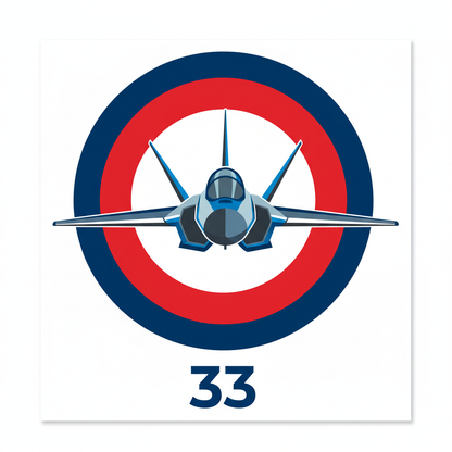 Sticker Aviation Militaire - Logo Cocarde Air Force France