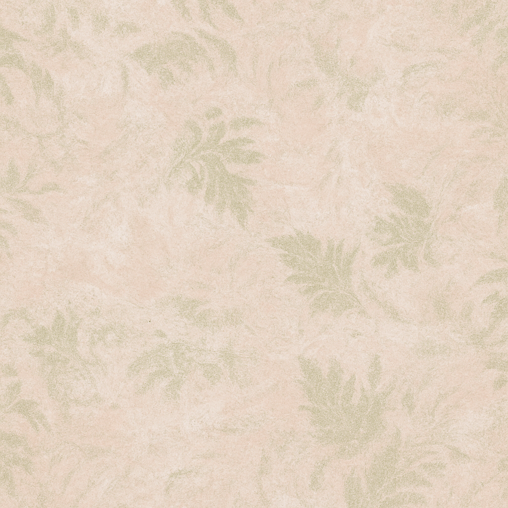 Papier Peint Feuilles Pastel sur Fond Marbre Beige