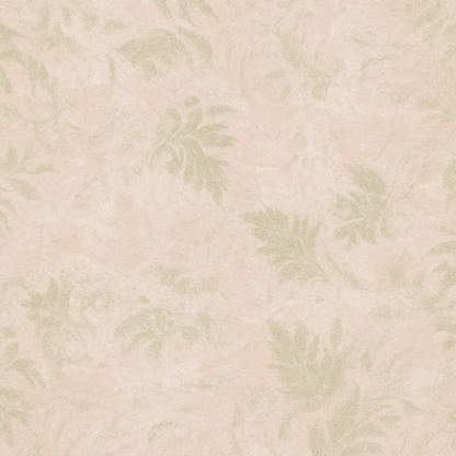 Papier Peint Feuilles Pastel sur Fond Marbre Beige