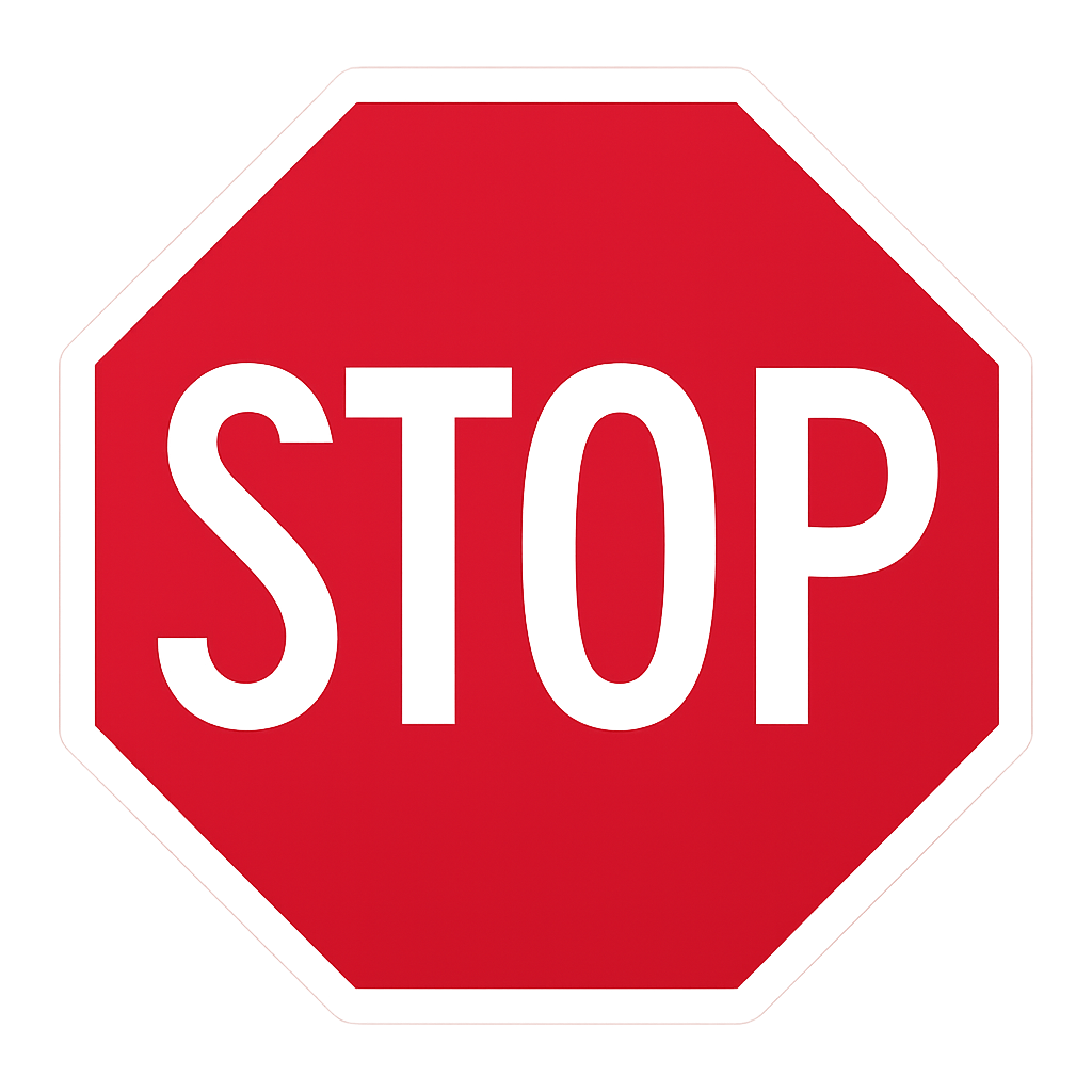 Sticker Voiture Stop Carré 10x10 cm