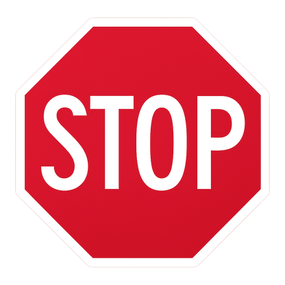 Sticker Voiture Stop Carré 10x10 cm
