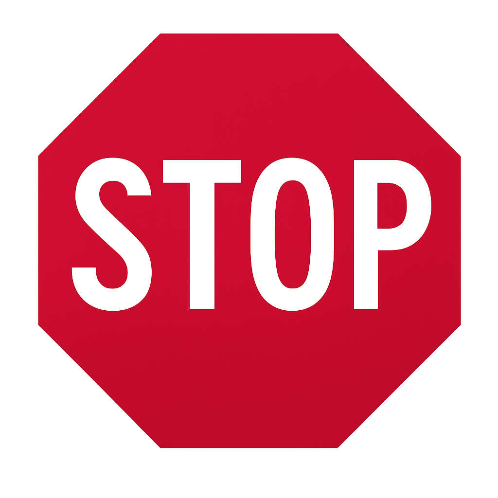 Sticker Voiture Stop en Format 10x10 cm