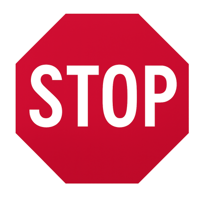 Sticker Voiture Stop en Format 10x10 cm