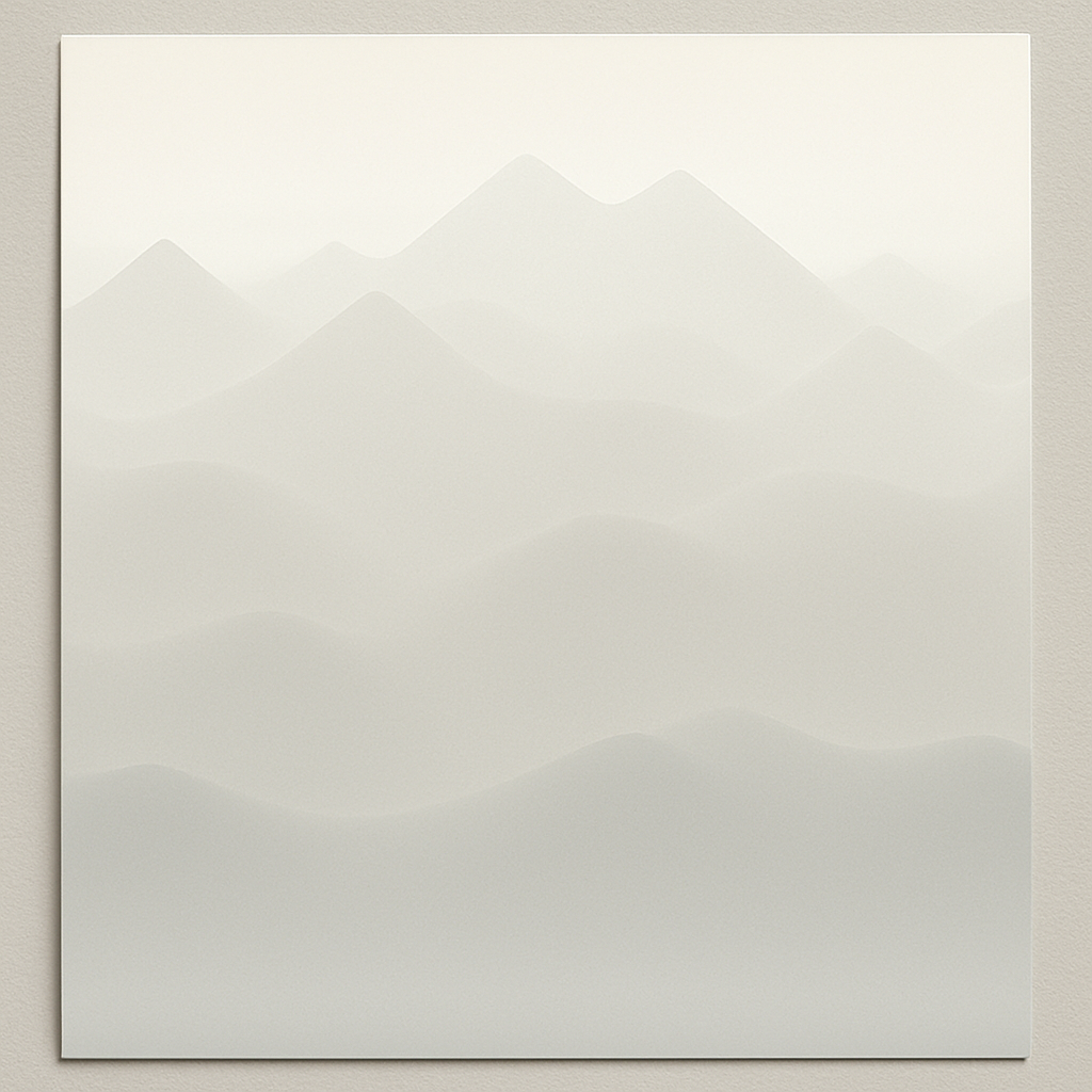 Papier peint panoramique chaînes montagneuses bleutées